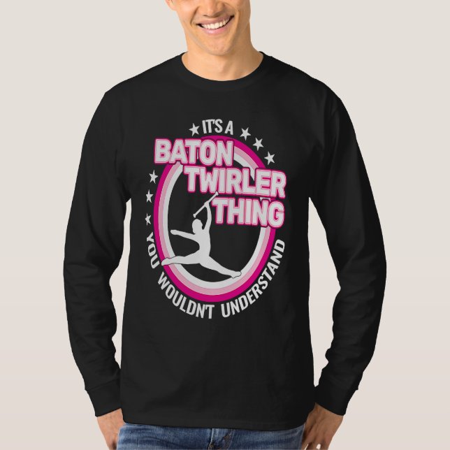 rhythmic gymnastics  baton twirling retro for girl T-Shirt (Front)
