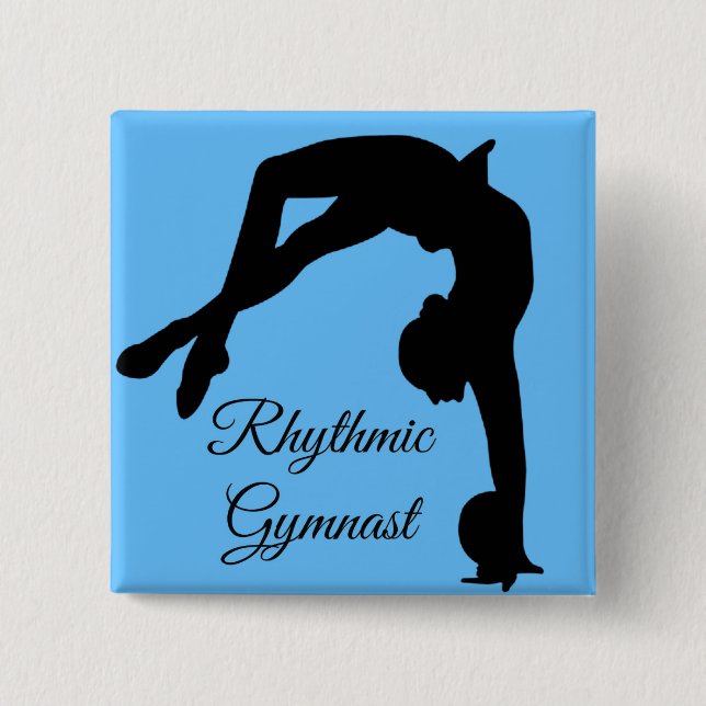 Rhythmic Gymnastics button pin "gymnast gifts" (Front)