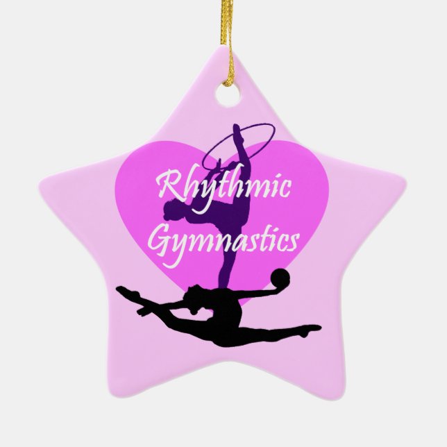 Rhythmic Gymnastics Ceramic Ornament (Back)
