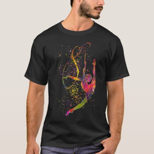 Rhythmic gymnastics competition in watercolor 15 T_Shirt