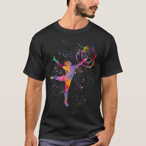 Rhythmic gymnastics competition in watercolor 21 T_Shirt