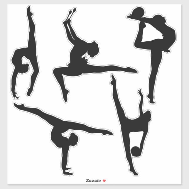 Rhythmic Gymnastics Contour Stickers (Sheet)