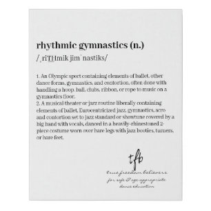 Rhythmic Gymnastics Definition Faux Canvas Print
