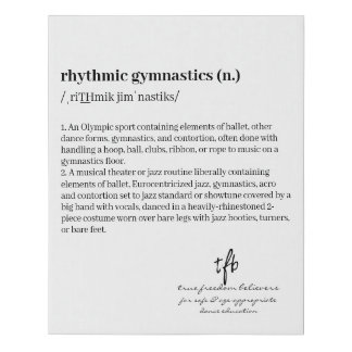 Rhythmic Gymnastics Definition Faux Canvas Print