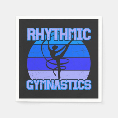Rhythmic Gymnastics Distressed in Blue  Purple    Napkins