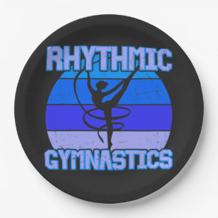 Rhythmic Gymnastics Distressed in Blue / Purple    Paper Plates