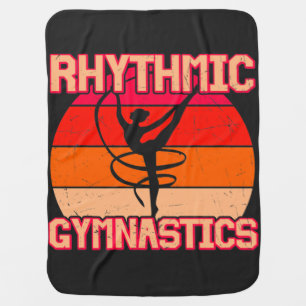 Rhythmic Gymnastics Distressed Orange and Red    Baby Blanket