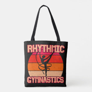 Rhythmic Gymnastics Distressed Orange and Red Tote Bag