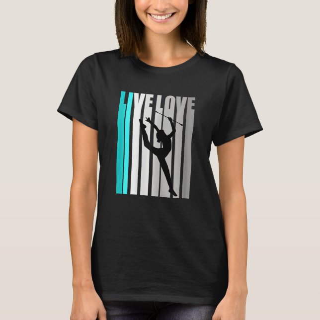 Rhythmic Gymnastics Girl Kid Orange Loves Gymnast T-Shirt (Front)