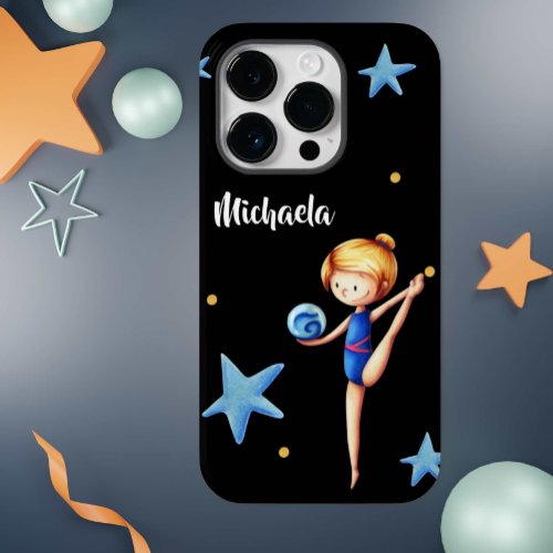 Rhythmic Gymnastics Girl with Ball Typography Case_Mate iPhone 14 Pro Case