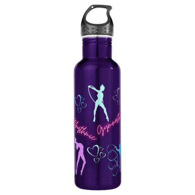 Rhythmic Gymnastics Hoop, Ribbon and Ball   Stainless Steel Water Bottle (Front)