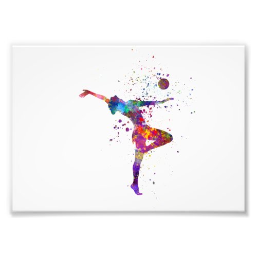 Rhythmic gymnastics in watercolor photo print