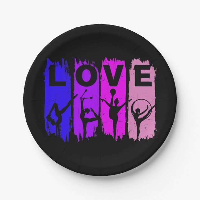 Rhythmic Gymnastics Love       Paper Plates (Front)