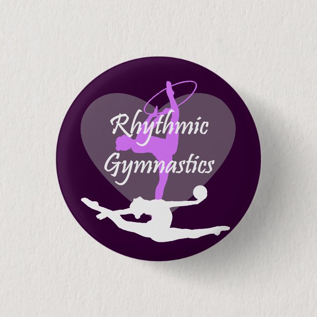 Rhythmic Gymnastics Pinback Button (Front)