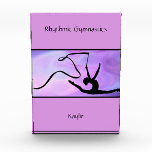 Rhythmic Gymnastics Purple Ribbon Acrylic Award
