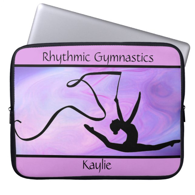 Rhythmic Gymnastics Purple Ribbon Electronics Bag (Front)