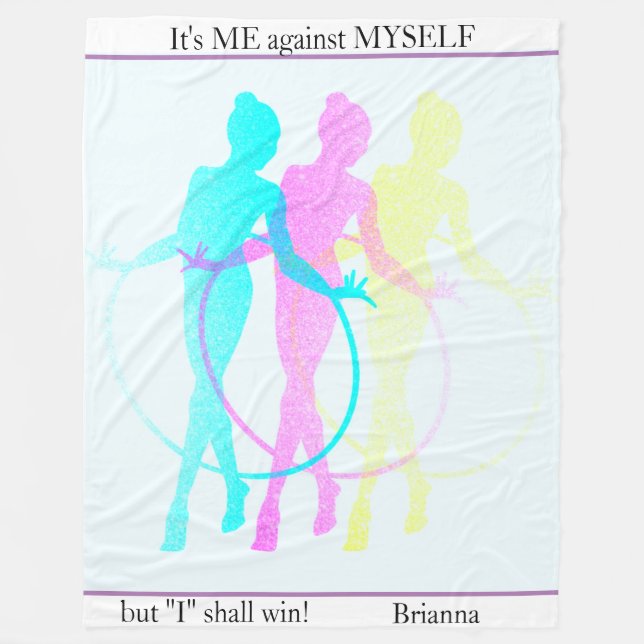 Rhythmic Gymnastics Reflections Me, Myself & I  Fleece Blanket (Front)