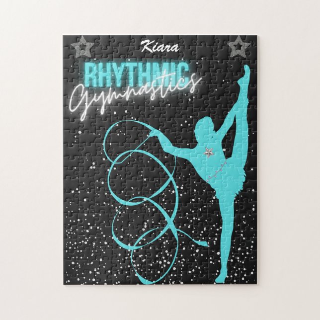 Rhythmic Gymnastics Ribbon and Stars   Jigsaw Puzzle (Vertical)