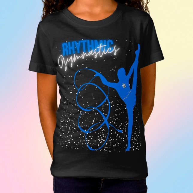 Rhythmic Gymnastics Ribbon and Stars T-Shirt (Creator Uploaded)