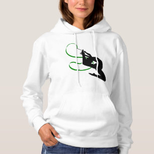 Rhythmic Gymnastics Ribbon Dancer Silhouette Hoodie