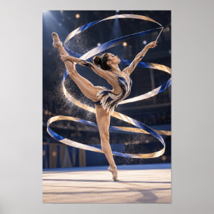 Rhythmic Gymnastics Ribbon Female Gymnast Wall Art
