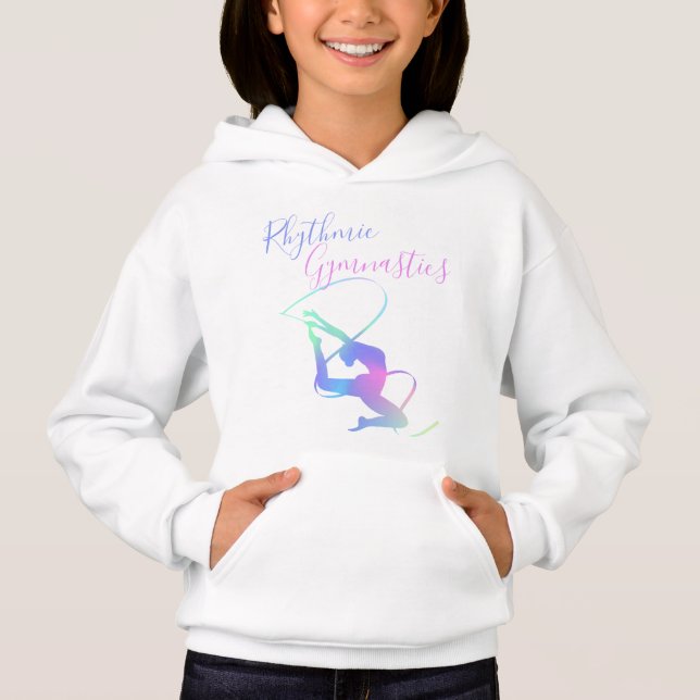 Rhythmic Gymnastics Ribbon Hoodie – Soft Dancewear (Front)
