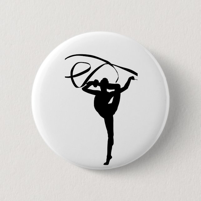 Rhythmic Gymnastics - Ribbon Pinback Button (Front)