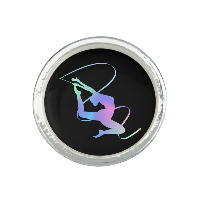 Rhythmic Gymnastics Ribbon Ring Jewelry – Elegant  (Front)