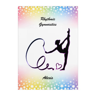 Rhythmic Gymnastics Ribbon Stars Acrylic Print