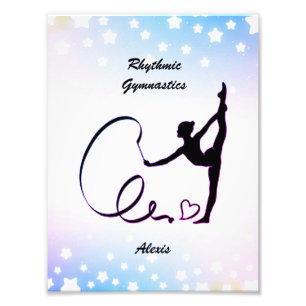 Rhythmic Gymnastics Ribbon Stars Photo Print