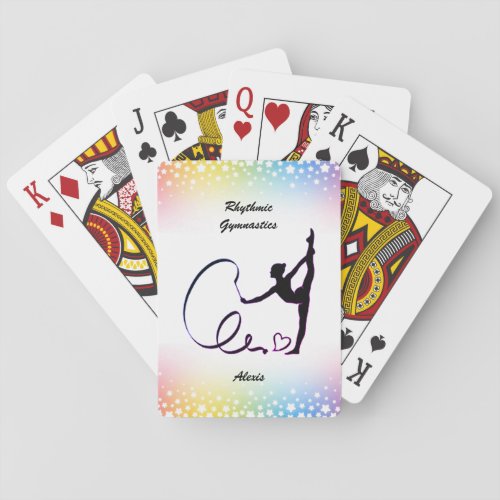 Rhythmic Gymnastics Ribbon Stars Playing Cards