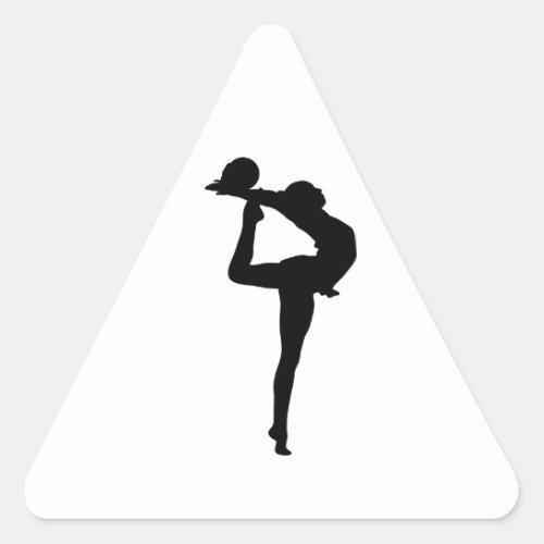 Rhythmic Gymnastics Silhouette Triangle Sticker