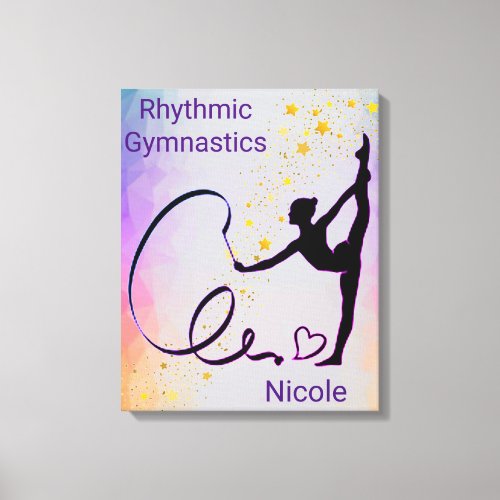 Rhythmic Gymnastics Stretched Canvas Print
