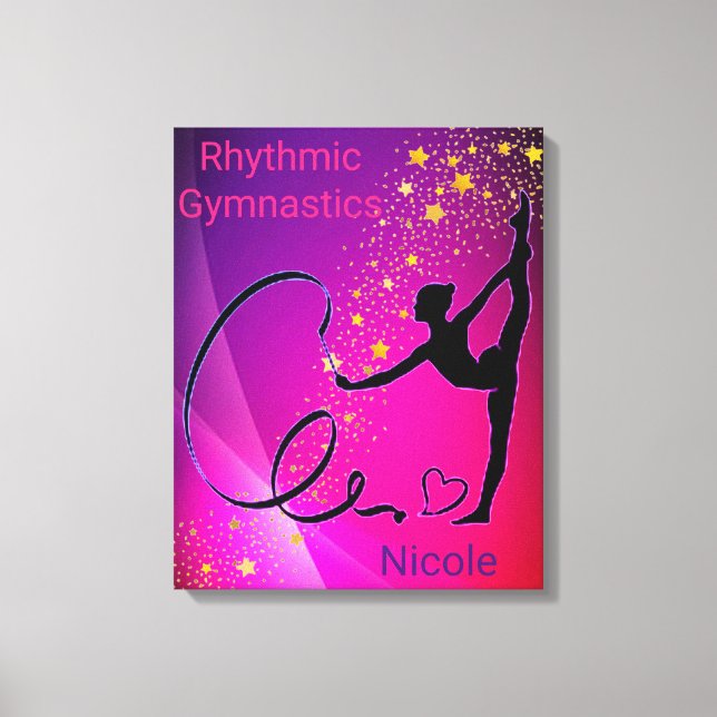 Rhythmic Gymnastics Stretched Canvas Print (Front)
