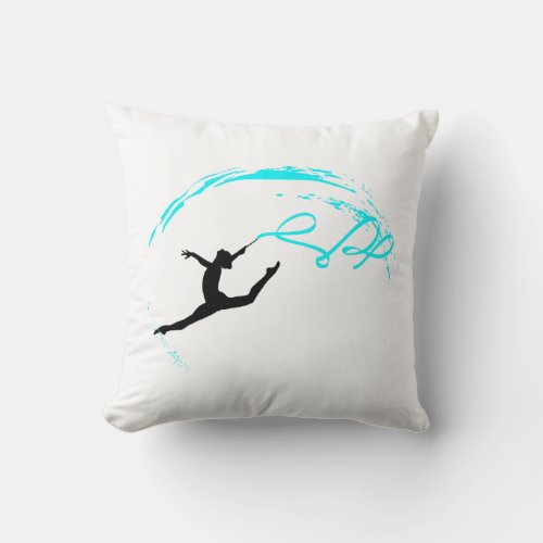 Rhythmic Gymnastics Throw Pillow