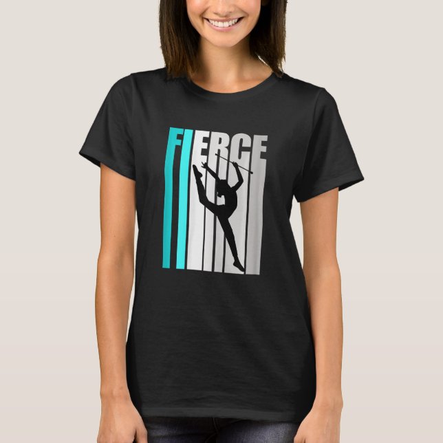 Rhythmic Gymnastics Turquoise Fierce Teammate T-Shirt (Front)