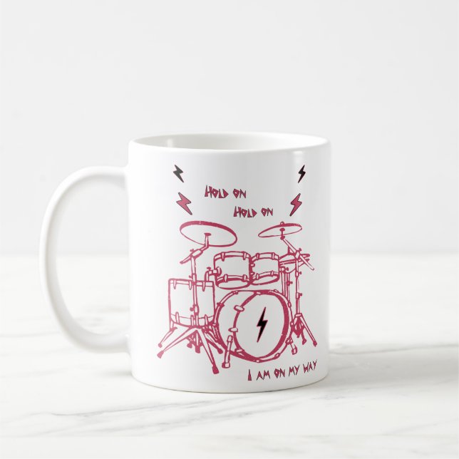 Rhythmic Lightning: On My Way Drum Art Tri-Blend S Coffee Mug (Left)