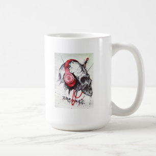 Rhythmic Skull Red Headphones Dark Art Designer Ho Coffee Mug
