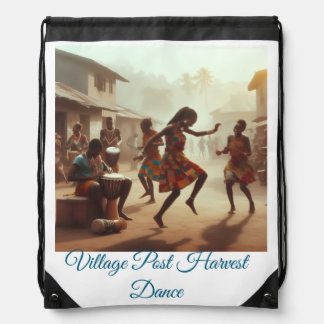 Rhythms of Abundance: Post-Harvest Joy Drawstring Bag