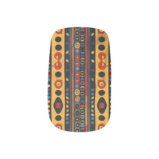 Rhythms of the Tribe Nail Art (Left Thumb)