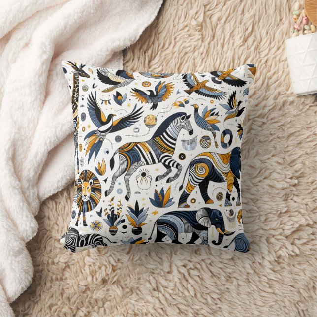 Rhythms of the Wild Throw Pillow (Blanket)