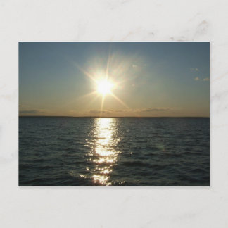 RI ocean sunset postcard