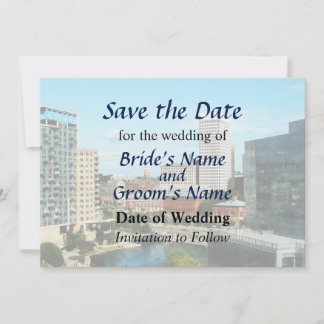 RI- Providence RI Skyline Save The Date