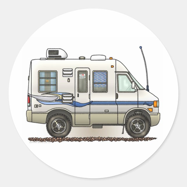 Rialta Winnebago Camper RV Classic Round Sticker (Front)
