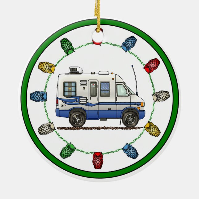 Rialta Winnebago Camper RV M Ceramic Ornament (Back)