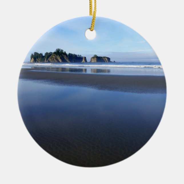 Rialto Beach I Ceramic Ornament (Front)