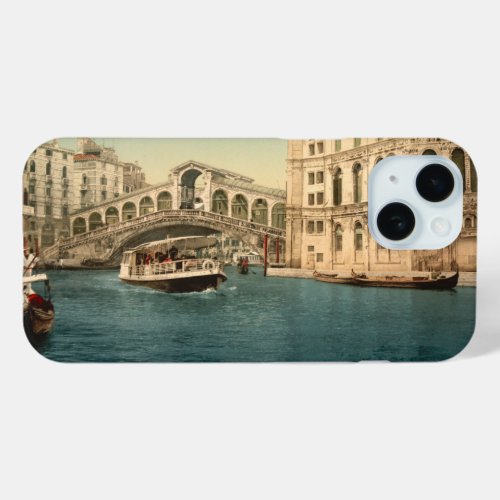 Rialto Bridge and Grand Canal Venice Italy iPhone 15 Case