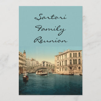 Rialto Bridge and Grand Canal, Venice, Italy Invitation
