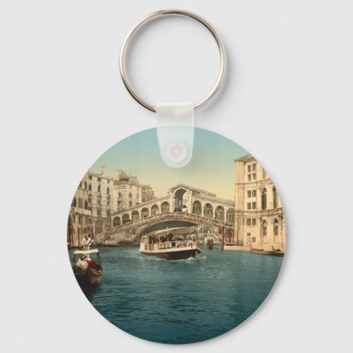 Rialto Bridge and Grand Canal Venice Italy Keychain