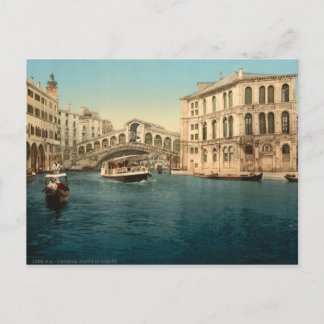 Rialto Bridge and Grand Canal, Venice, Italy Postcard